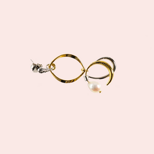 Moonlit Pearl Twist Earrings