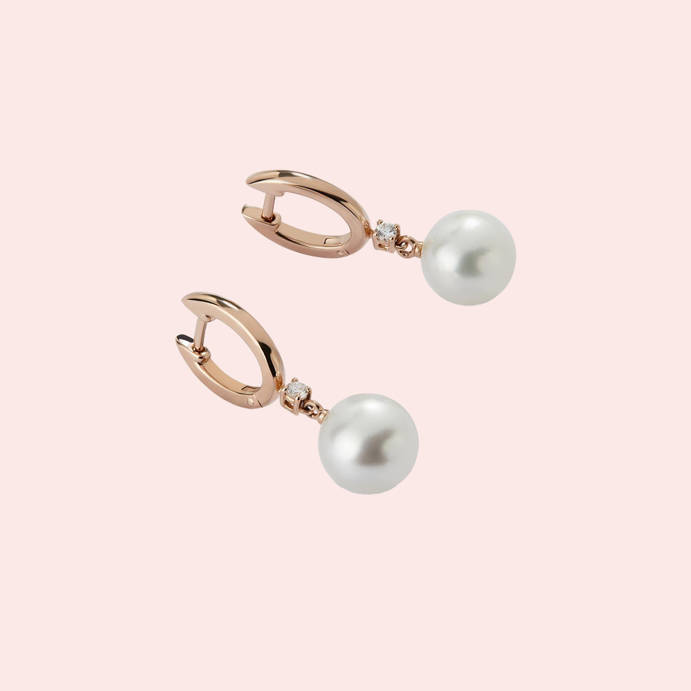 Moonlit Pearl Twist Earrings