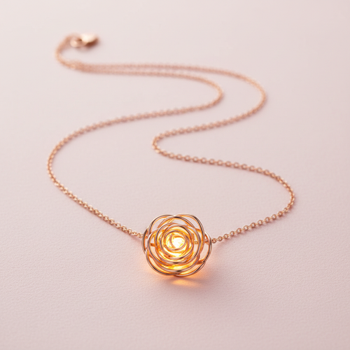 Rose Gold Eternal Glow Necklace